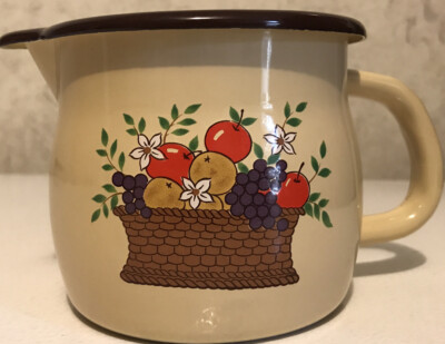 Vintage 1986 FTDA Fruit Basket Made in Taiwan Tea Coffee Mug Cup
