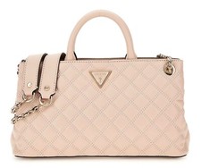 GUESS Giully Girlfriend Shoulder Satchel Handtasche Light Beige lachsfarben Neu