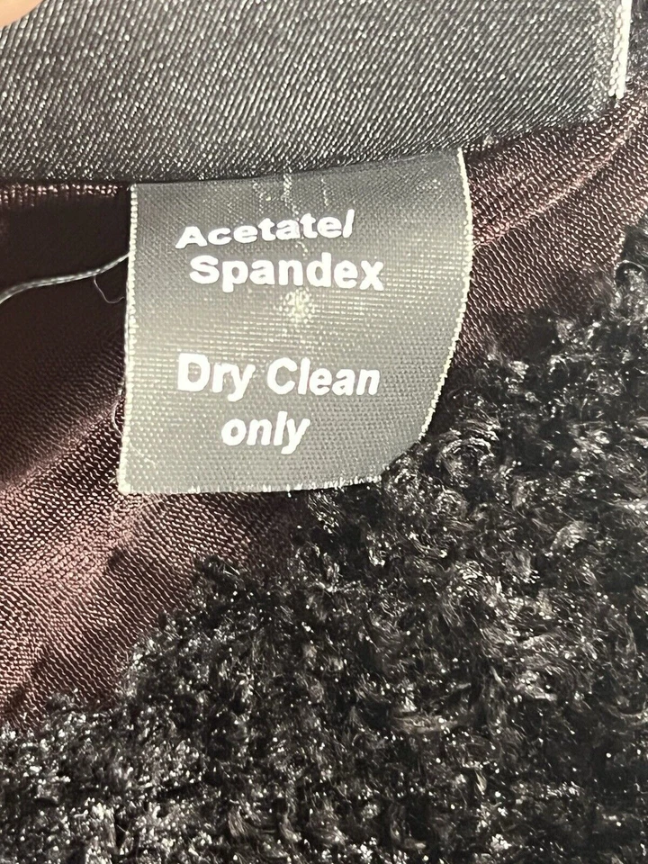 Capa artesanal AHNI para mujer talla única abierta marrón/negro cuello delantero longitud media Foto 3 de 4