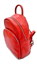 zainetto donna in Vera pelle viaggio zaino da lavoro sportivo Rosso 27x32x15