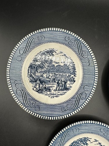 Set Of 3 Royal China Currier And Ives, Bread And Butter Plates Harvest Time (534 - Picture 4 of 5