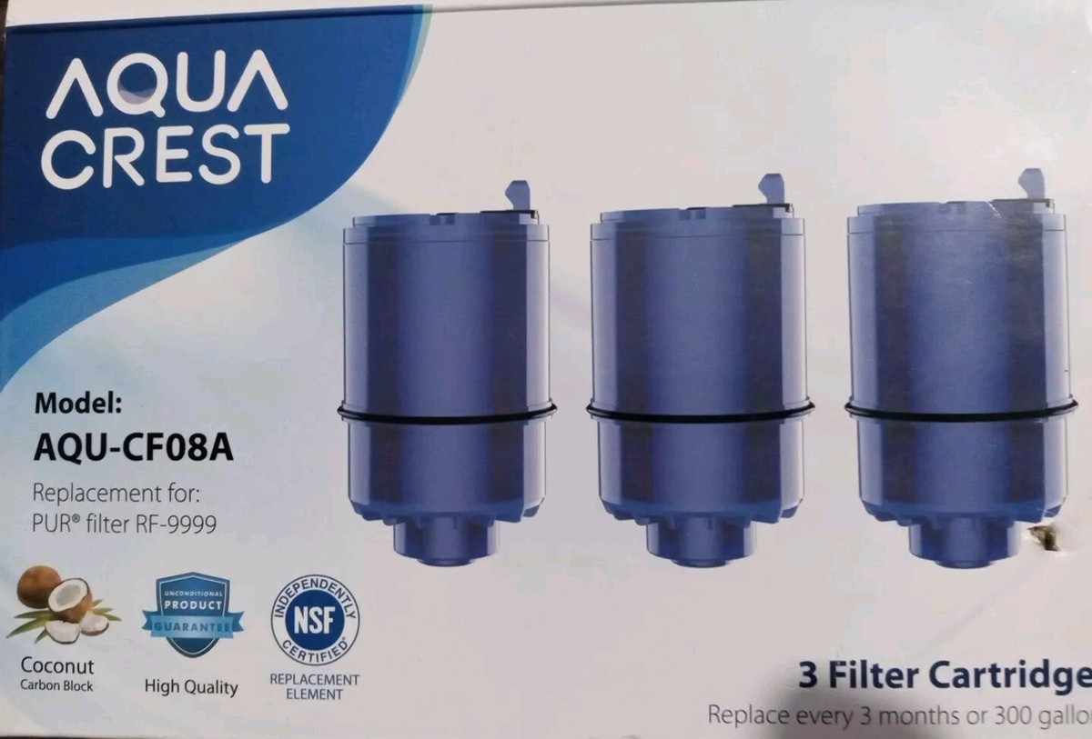 6 Pack AQUACREST Replacement Filter for Pur RF-9999 Faucet Water Filter 6 Pack AQUACREST Replacement Filter for Pur RF-9999 Faucet Water Filter
