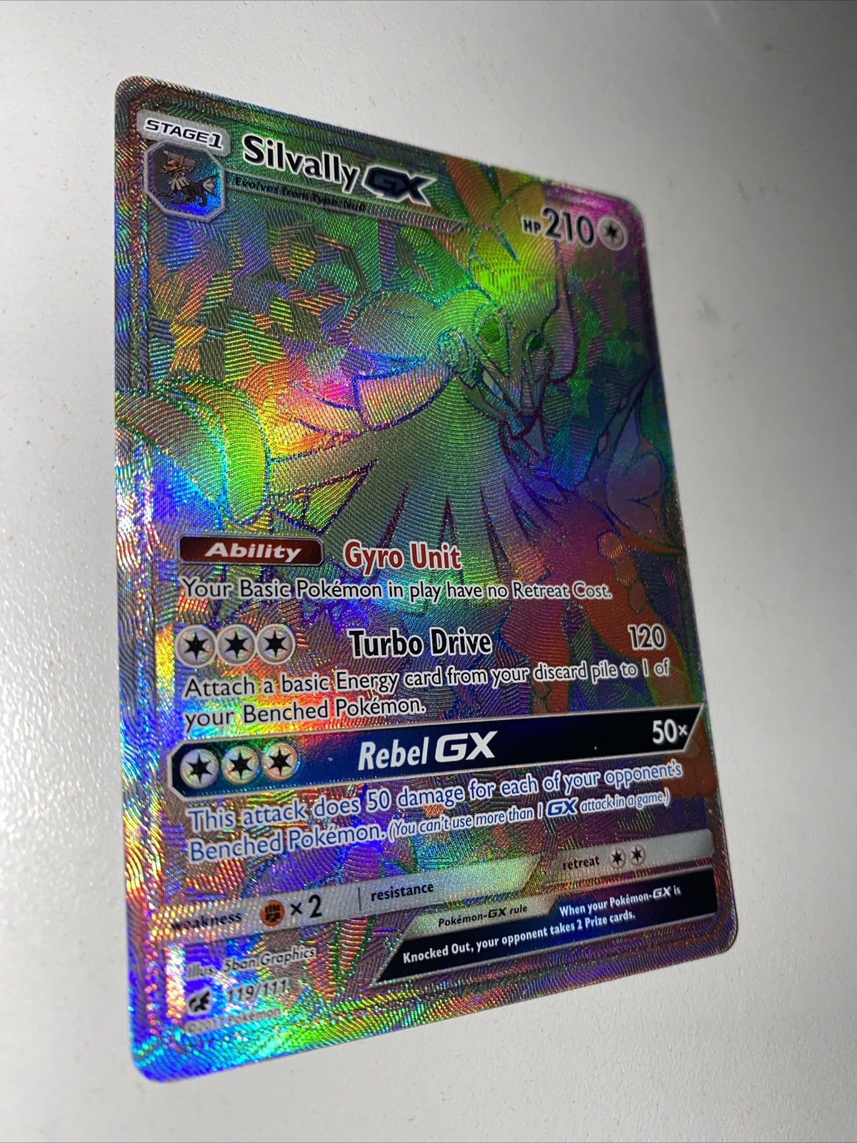 Pokémon TCG Silvally GX Crimson Invasion 119/111 Holo Secret Rare eBay