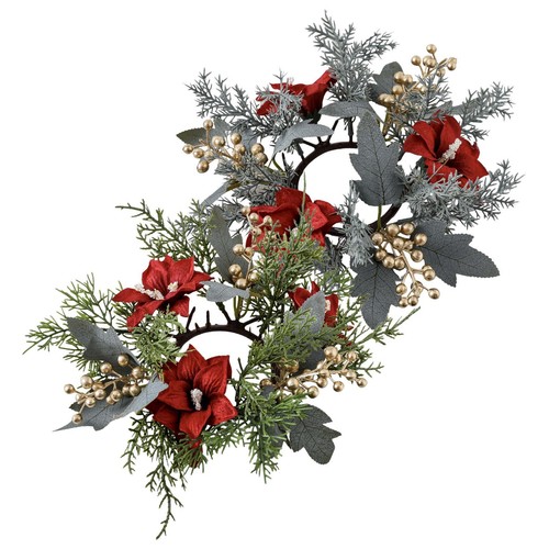 Christmas Candle Ring Wreath Christmas Candle Aromatherapy Candlestick Wreath