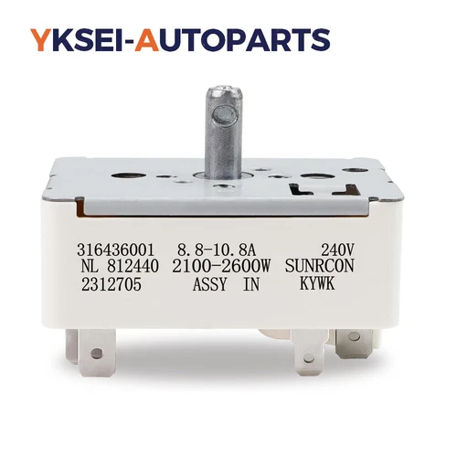 316436001 Range Stove Element Burner Switch for Frigidaire AP3885460 PS1145040