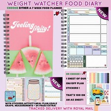 A5 WW Food Diary Organiser Diet Planner Log Tracker Weight Loss Weight Buddy C62
