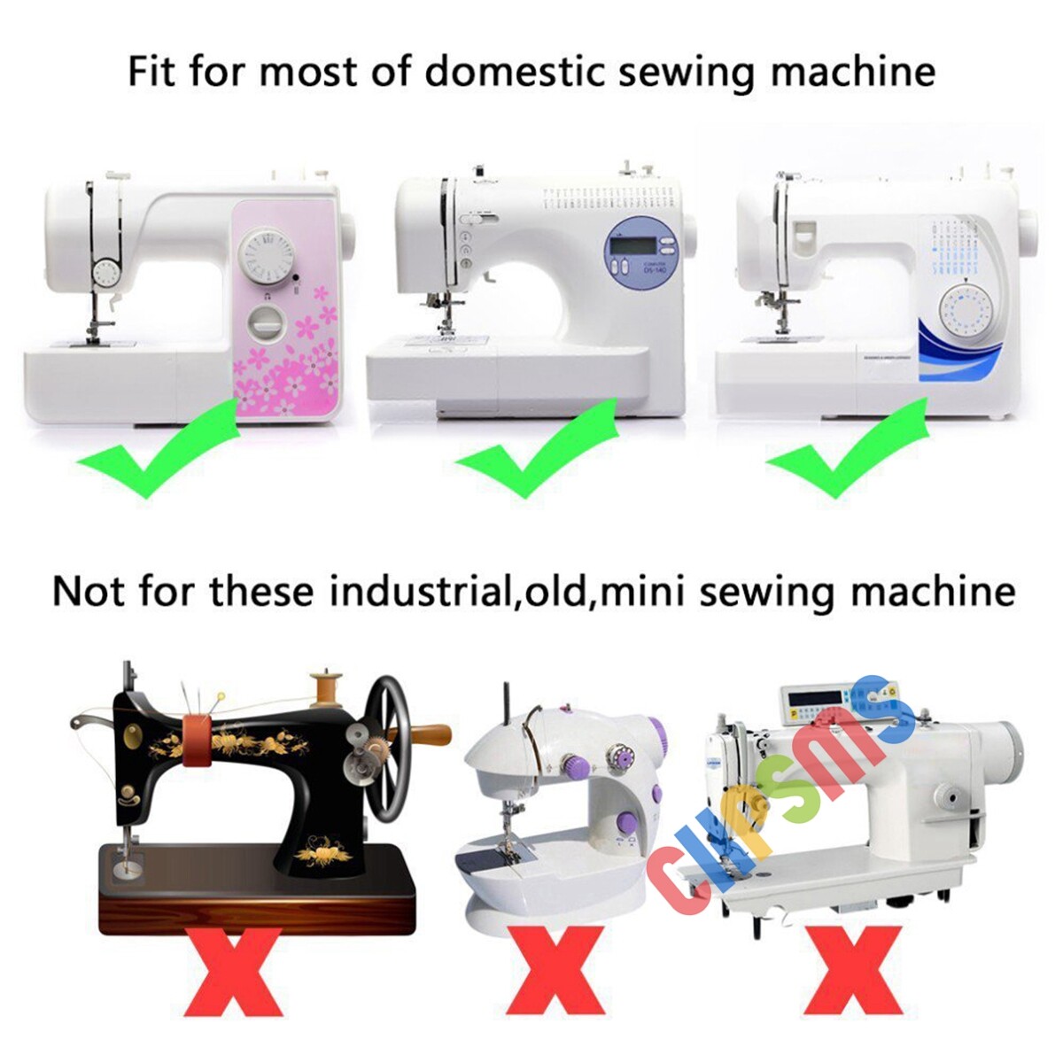 1PCS Low Shank Presser Feet Embroidery Darning Foot #55417 All metal #006016008
