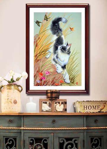 Grace Art®, Large Asian Silk Embroidery Art Wall Hanging - 第 9/30 張圖片