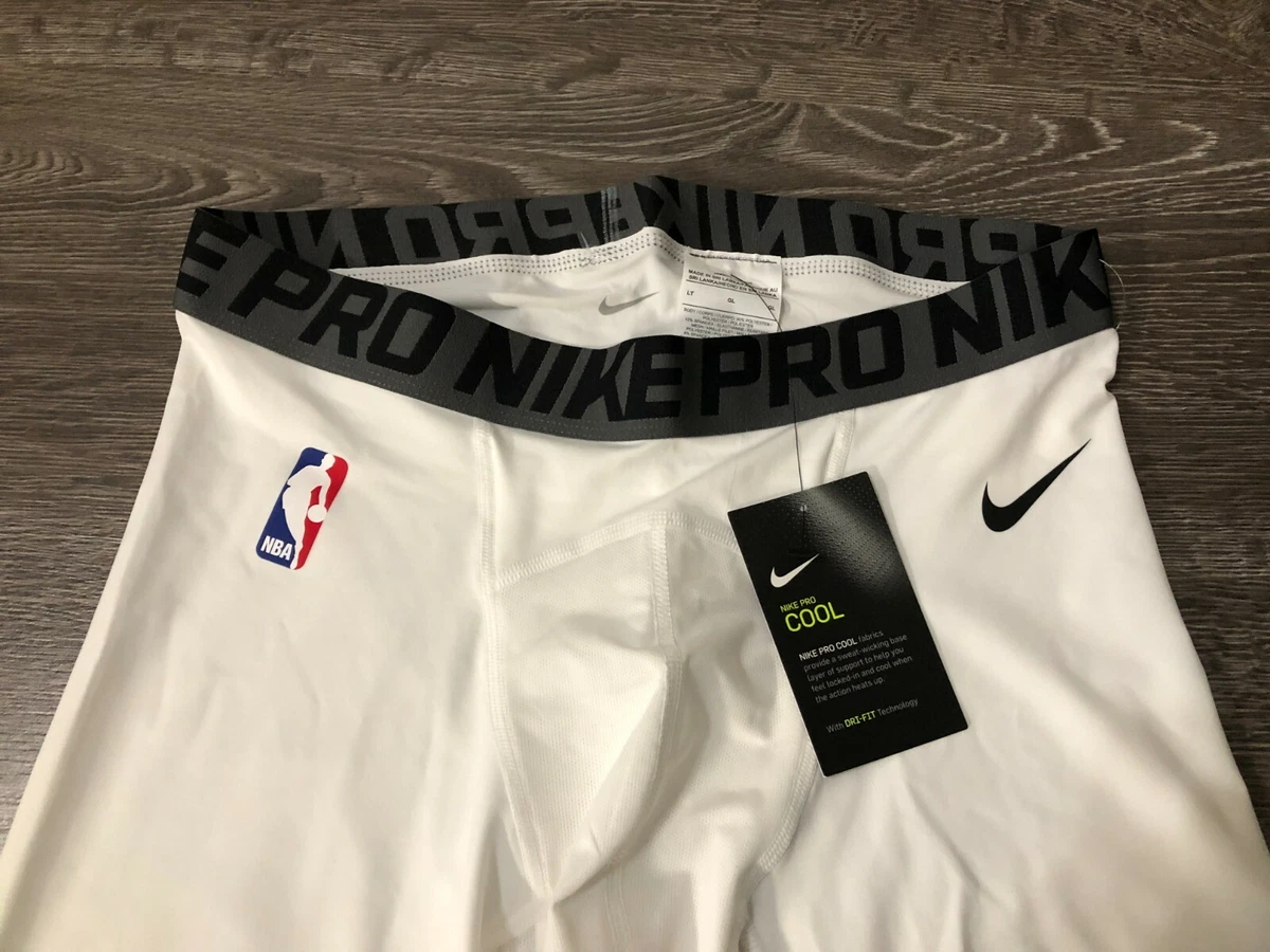 Nike Dri-FIT NBA Logo Basketball Pro Compression Shorts White 3XL