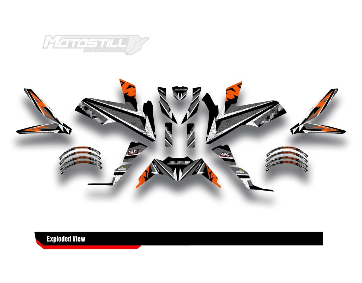 FIT FOR KTM DUKE 125-200-250-390 / 2017 - 2022 GRAPHIC STICKER SET