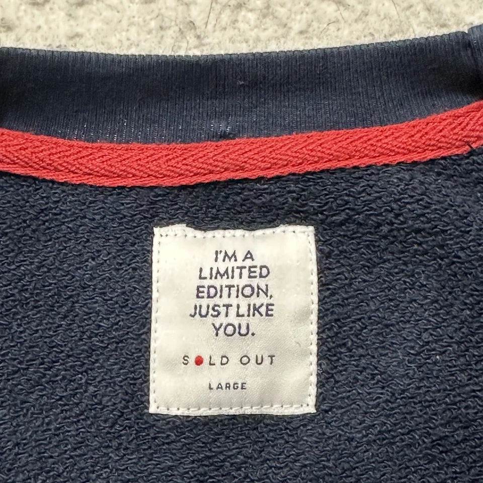 售罄纽约女式大号圆领套衫毛衣海军蓝定制刺绣 — 第 3/4 张图片