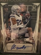 JULIUS BRENTS 2023 Leaf Draft Football AUTO RC IOWA/KANSAS STATE/COLTS