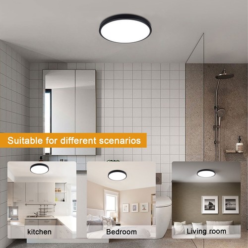 18W LED Ceiling Light Modern Round Panel Down Lights Bathroom Kitchen Bedroom - Picture 24 of 28