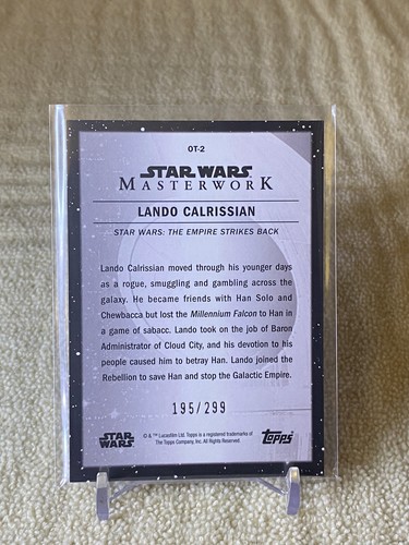 Lando Calrissian 2022 Topps Star Wars Masterwork Poster Rainbow Foil /299 #OT-2 - Picture 2 of 2