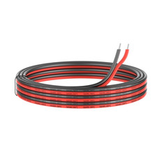 18Awg Silicone Electrical Wire 2 Conductor Parallel Wire Line 100Ft [Black 50Ft