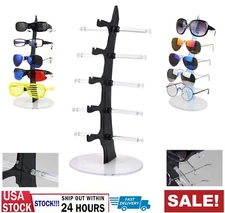 5Pair Glasses Display Stand Sunglasses Rack Holder Organizer Transparent Acrylic