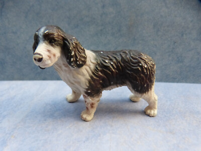 Cockerspaniel Hund schwarz weiss  Figur Bully  6,5 cm