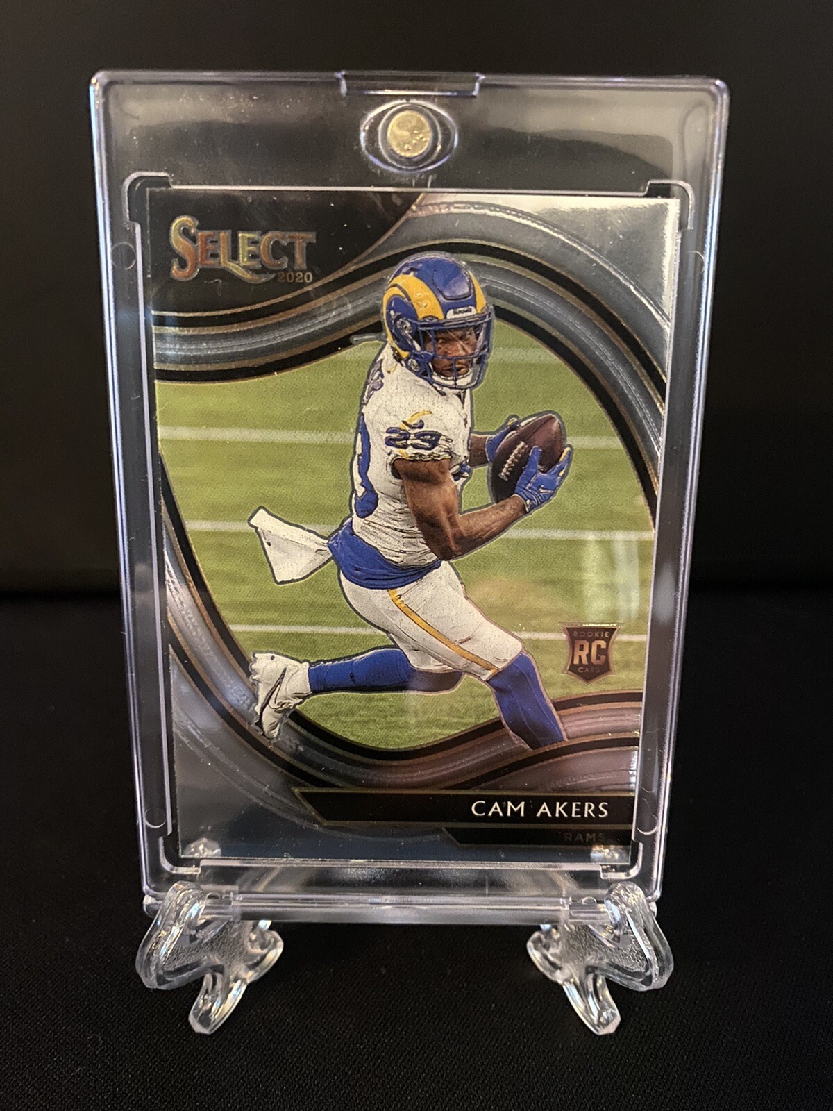 2020 Panini Select Cam Akers Field Level White Prizm Die-Cut Rookie #355 LA Rams