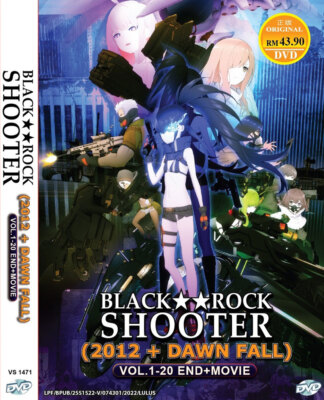 BLACK ROCK SHOOTER (2012+DAWN FALL) VOL.1-20 END + MOVIE ANIME DVD ENGLISH SUBS