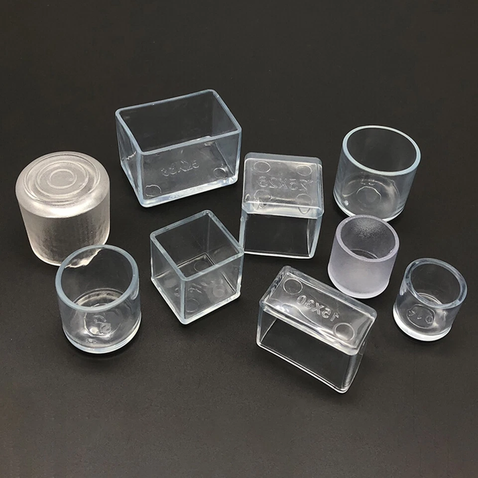 Gummi Stuhlbeinkappen Stuhlbein Füße Pads Bodenschutz Eckig/Rechzeckig/Rund/Oval - Bild 3 von 4