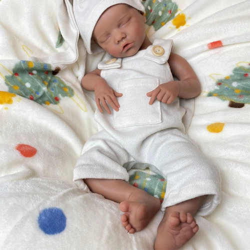 18 Zoll Vollsilikon Reborn Baby Puppe Handarbeit Lebensecht Sammlerstück Neugeborenes Mädchen - Bild 6 von 12