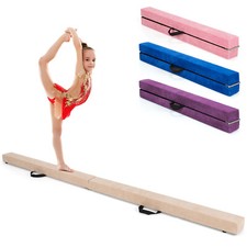 7FT Folding Gymnastic Beam Portable Floor Balance Beam w/Handles for Gymnasts