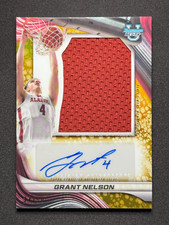 Grant Nelson 💥🏀 PROSPECT JUMBO RELIC AUTO GOLD /50! 2024-25 Bowman U Best