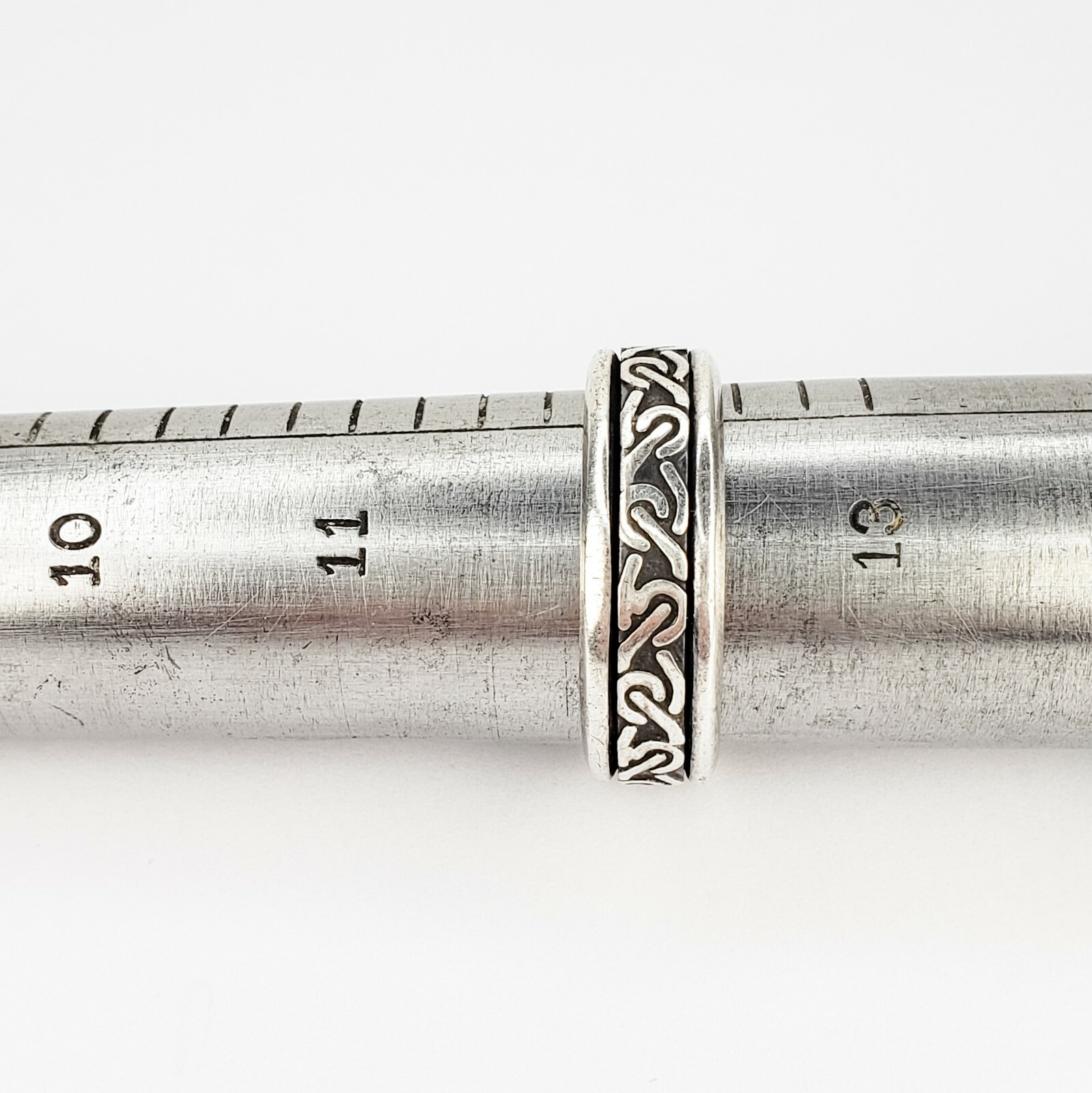 Sterling Silver 925 Celtic Pattern Design Spinner… - image 3