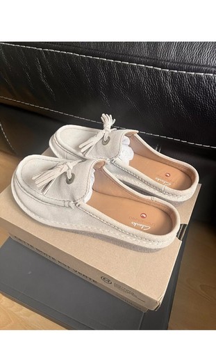 Clarks Divertido Zueco Damas Arena Gamuza Cuero Deslizante Zapatos UK 4 D EU 37 - Imagen 10 de 11