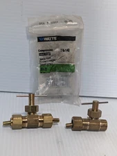 Lot of 2: Watts LFA-140 Compression Needle Valves, Lead Free 3/8 in 00, 10mm