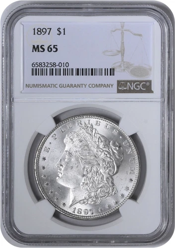 1897 Morgan Silver Dollar MS65 NGC
