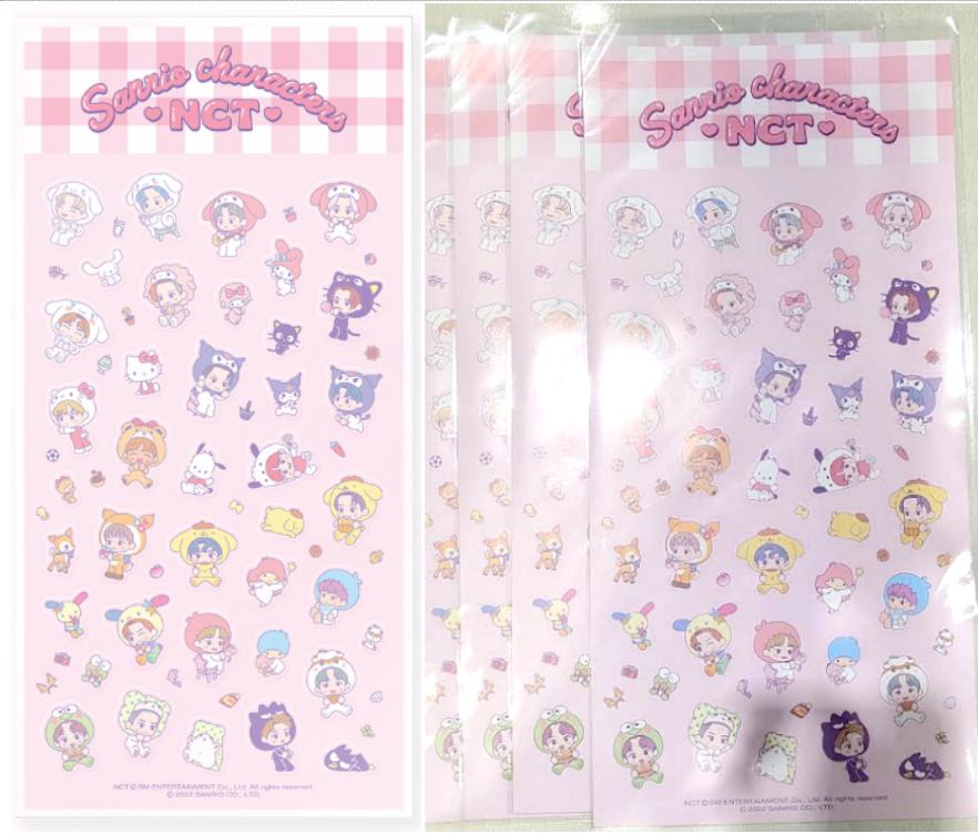 NCT x SANRIO STICKER Official MD 16.5 x 34 cm (13.39 inch) + Track