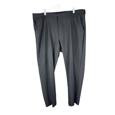 Mens Black Greg Norman Dress Pants Straight Chino Golf Flat Front Size 40X30