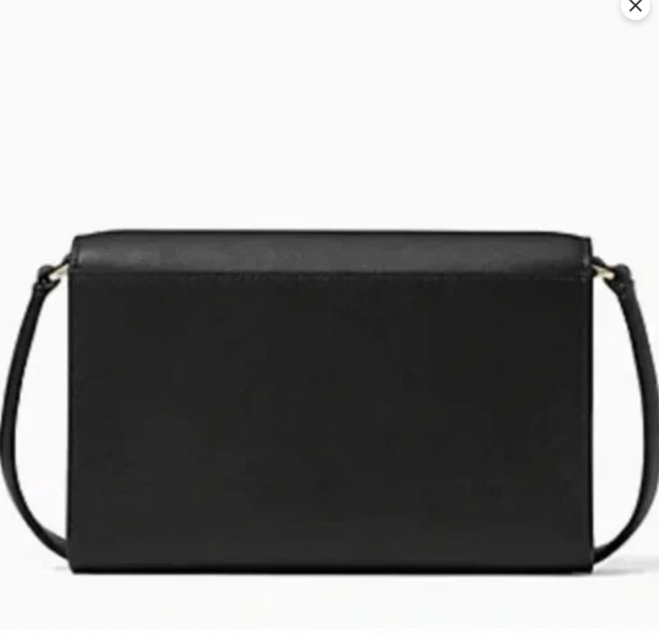 Tracolla Kate Spade Brynn piccola patta nera Saffiano K4804