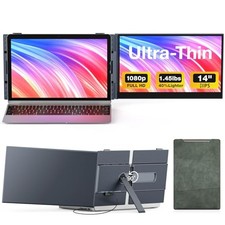 BONITOYS 14" Laptop Screen Extender Portable Monitor 1080P Full HD IPS Display