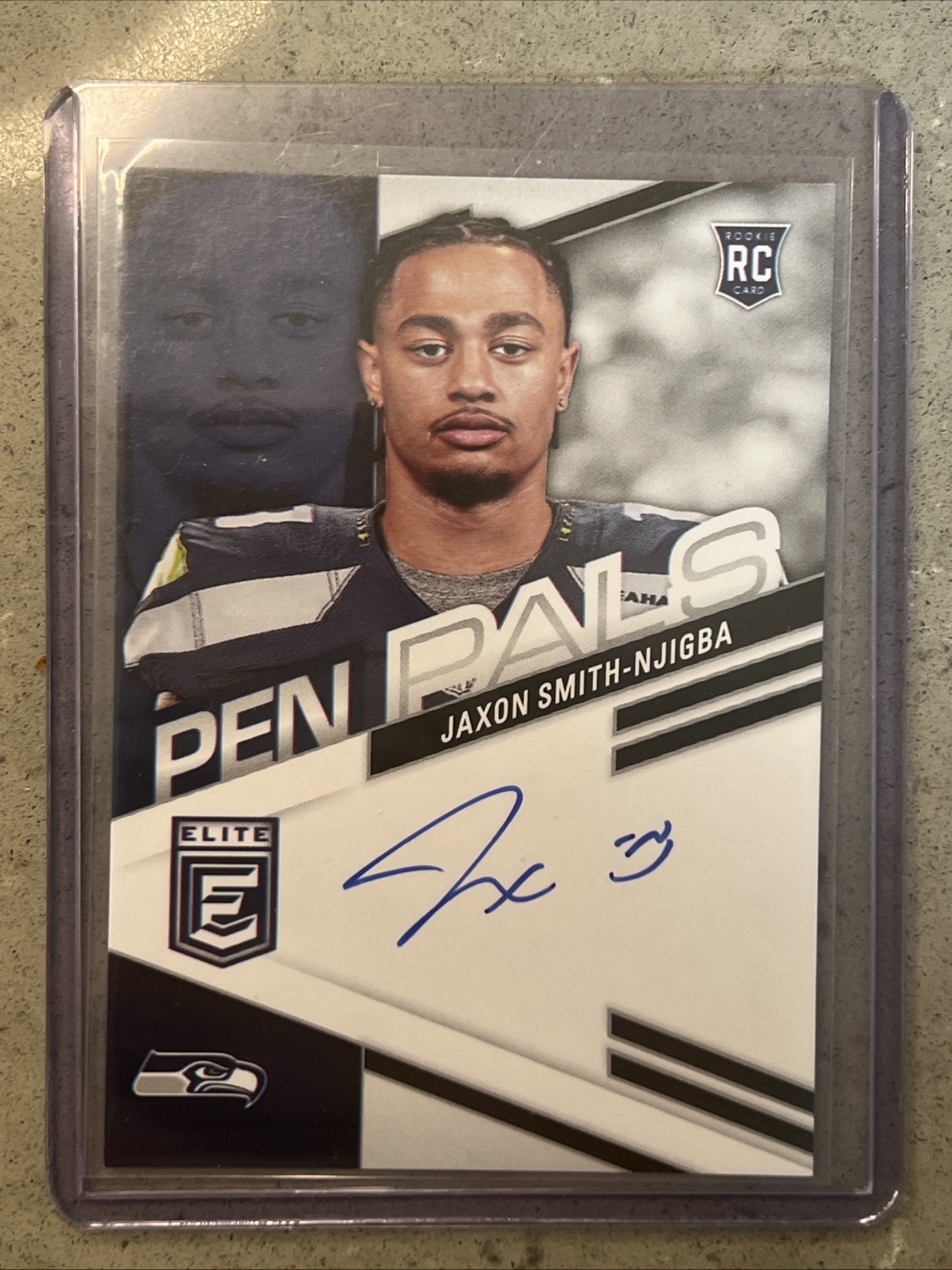 2023 Donruss Elite Pen Pals Blue Ink Jaxon Smith-Njigba Rookie On Card Auto SP🏈