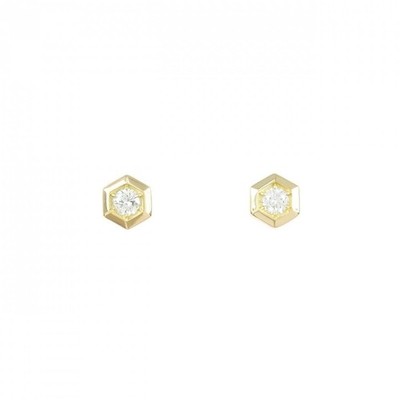 Authentic K18YG Diamond Earrings 0.16CT  #270-004-141-2302