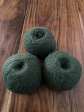 3 Skeins Kid Mohair Dark Green 150g 397