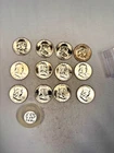 1954S/1956P FRANKLIN HALF CH. BRILLIANT UNC. 90% SILVER BU 12 COINS TOTAL