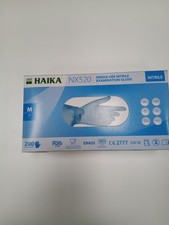 Haika NX520 Nitrile Examination Gloves, Size M, 1 Box, 200 Gloves