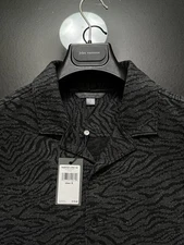 John Varvatos Collection Luxury Shirt - Animal Print - Black - 2023 - $178 NWT