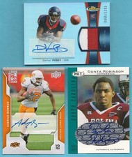 TEXANS AUTO LOT OF 3 CERTIFIED AUTO AUTOGRAPH CARDS POSEY BOWMAN ROBINSON