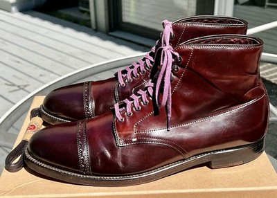 超希少!! Alden×J.Crew コードバン 39628H（US9 B/D） Alden 39628H Color 8 Shell Cordovan Perforated Cap Toe Boot