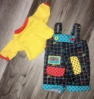 Vintage Rare Hard To Find Cabbage Patch Kid Retro Designer Line Overalls W/Top