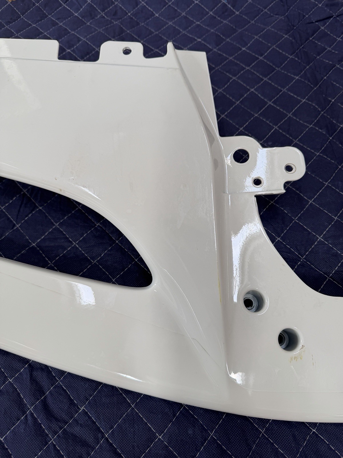 Ferrari 488 GTB OEM Front Lip Finished In Bianco Avus (PPF) 2015-19
