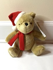Disney Gund Classic Winnie The Pooh Santa Hat And Scarf Christmas Holiday Plush
