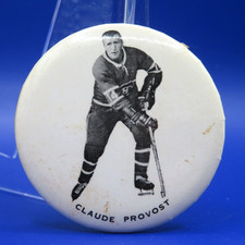 1970-72 Montreal Canadiens Pin Pinback Button, CLAUDE PROVOST Montreal Canadiens