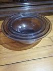 Vintage Pyrex Smoked Glass Mixing Bowls - Set Of 3 Matching Set