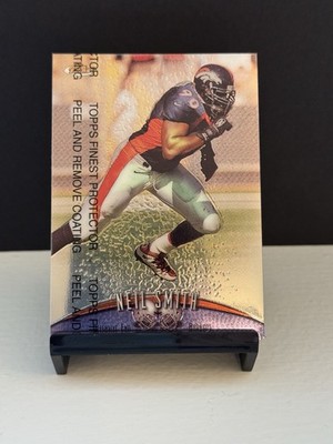 1998 Topps Finest Neil Smith #77 Refractor w/ Protective Coating Denver Broncos