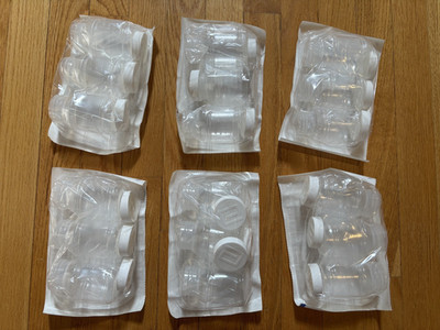 Abbott Breast Milk Storage Bottle Lot Of 18 Sealed With Reusable Caps Brand New